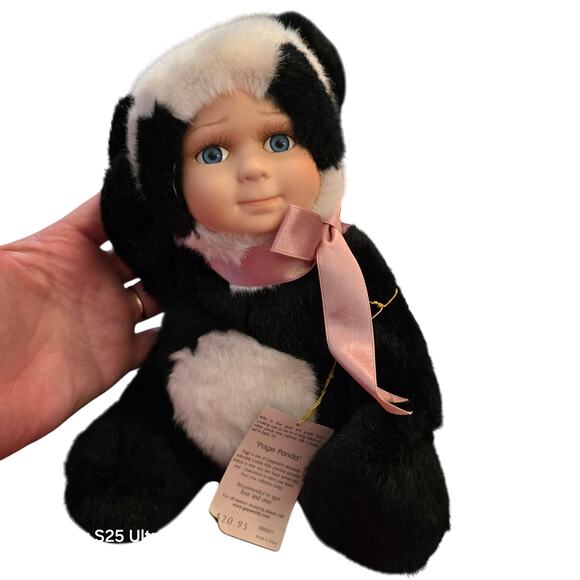 Adorable Baby Porcelain Face Panda Geppeddo Cuddle Kids "Page Panda" 9" Plush! - Picture 1 of 5
